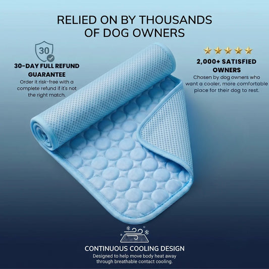 ChillWave Ice Silk Cooling Mat For Dogs & Cats (Summer Comfort)