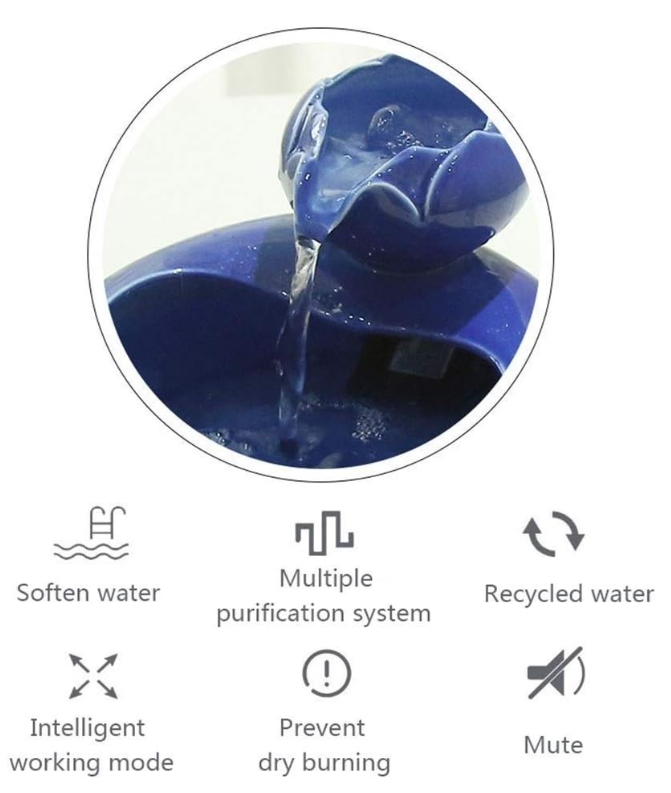 The LotusFlow Ceramic Pet Fountain